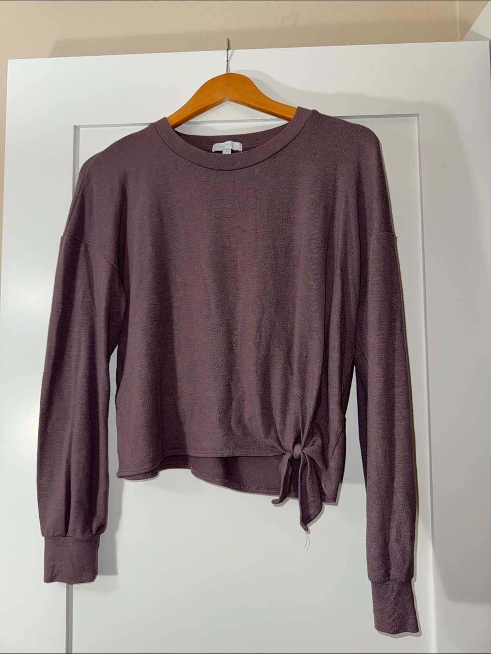 Beyond Yoga Mauve Tie-Side Long Sleeve Top Sz XS